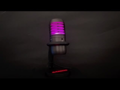 RGB de Condensatormicrofoon van Verlichtingsusb voor het Stromen en het Registreren