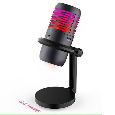 Live Stream Condenser Mic met RGB Lichtenstomme/Aanwinst/Hoofdtelefoonoutput/Volumecontrole