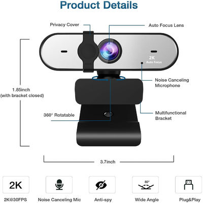 Video Roepende het Webcamera Chating van 2560*1520P 30FPS de Autocamera van Nadruk2k PC