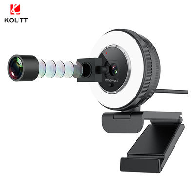Compacte Schoonheidsfilter Webcam 1080P 60FPS Webcam met Lichte Ring