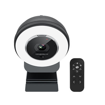 C24 de Afstandsbedieninglaptop Webcam van de Stroomnok 1080P 60FPS met Ring Light