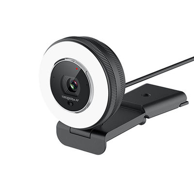 C24 de Afstandsbedieninglaptop Webcam van de Stroomnok 1080P 60FPS met Ring Light