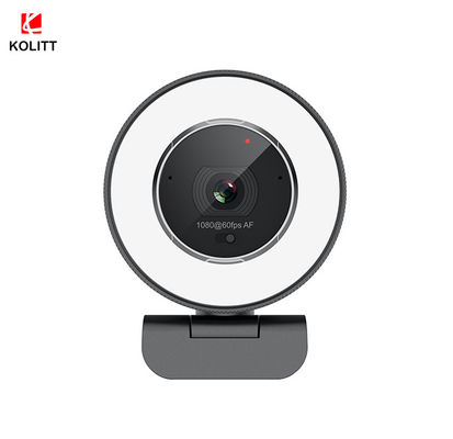 C24 de Afstandsbedieninglaptop Webcam van de Stroomnok 1080P 60FPS met Ring Light