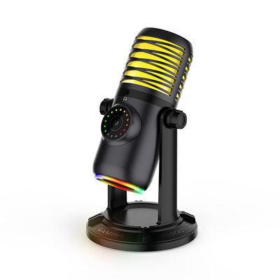 Stromende Podcast-Condensatormic USB RGB Gokkenmicrofoon voor Laptop PC PS4 PS5