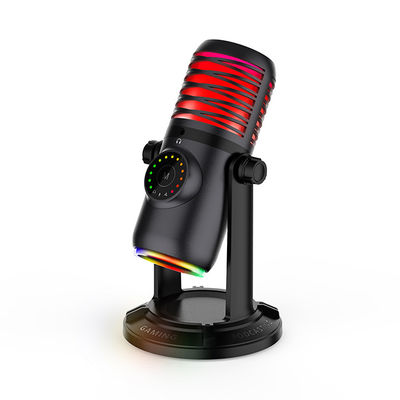 Stromende Podcast-Condensatormic USB RGB Gokkenmicrofoon voor Laptop PC PS4 PS5
